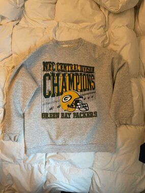 90s Heather Gray Packers Crewneck